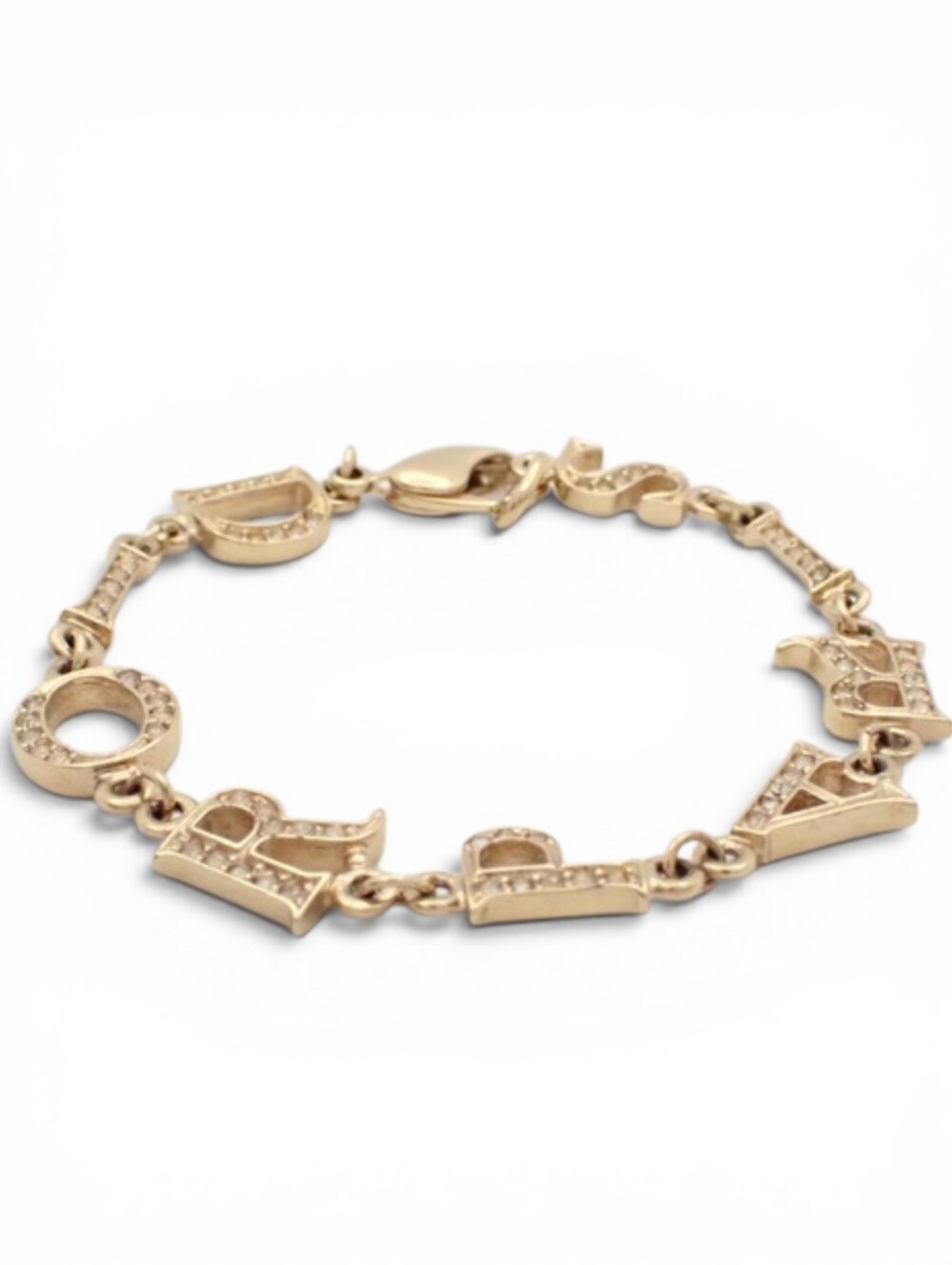 DIOR PARIS Gold-Tone Charm Bracelet With Gemstones - Women's Jewelry